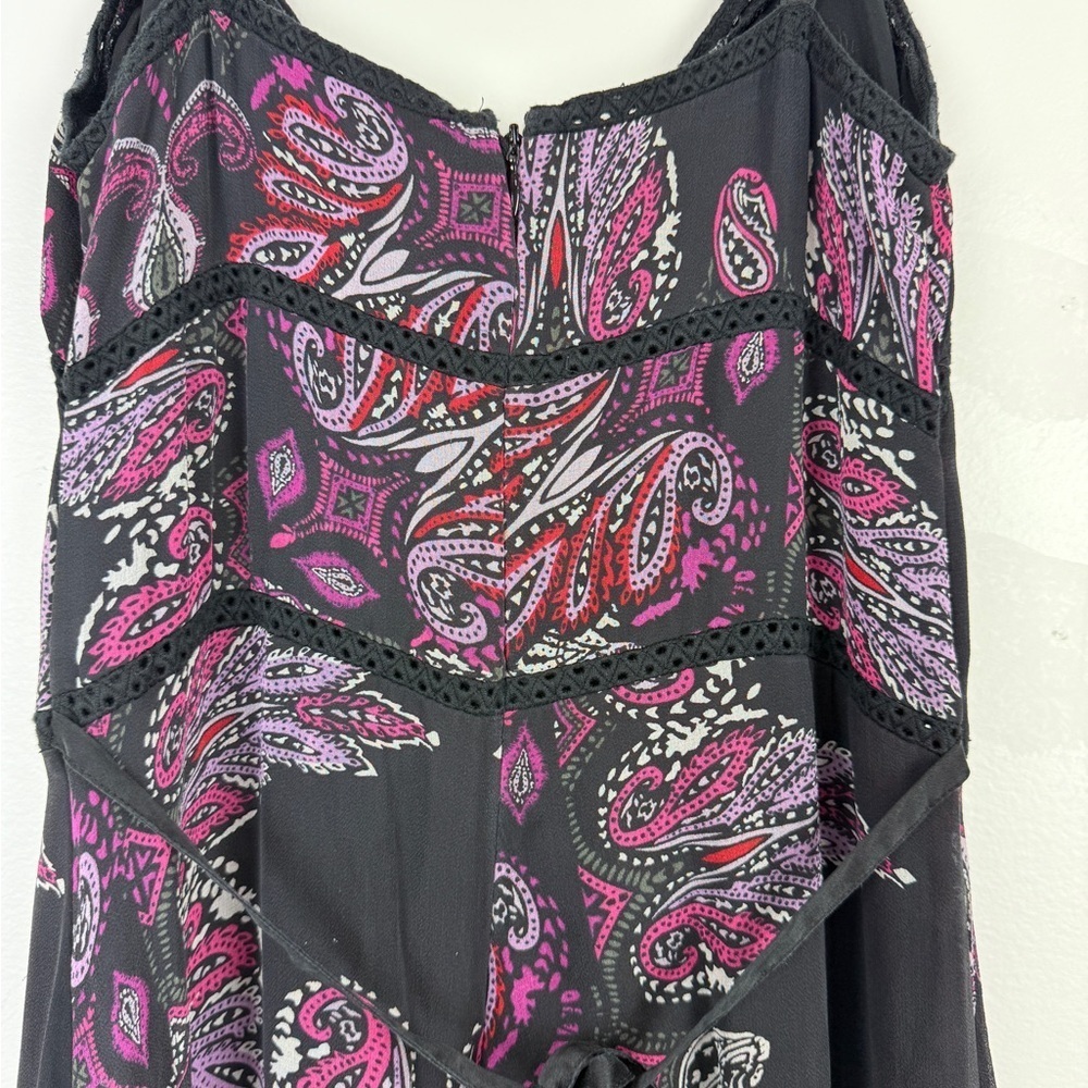 Vintage Y2K bebe 100% Silk Paisley Ruffle Maxi
Fairy Whimsigoth Boho Slip Dress - Picture 7 of 8